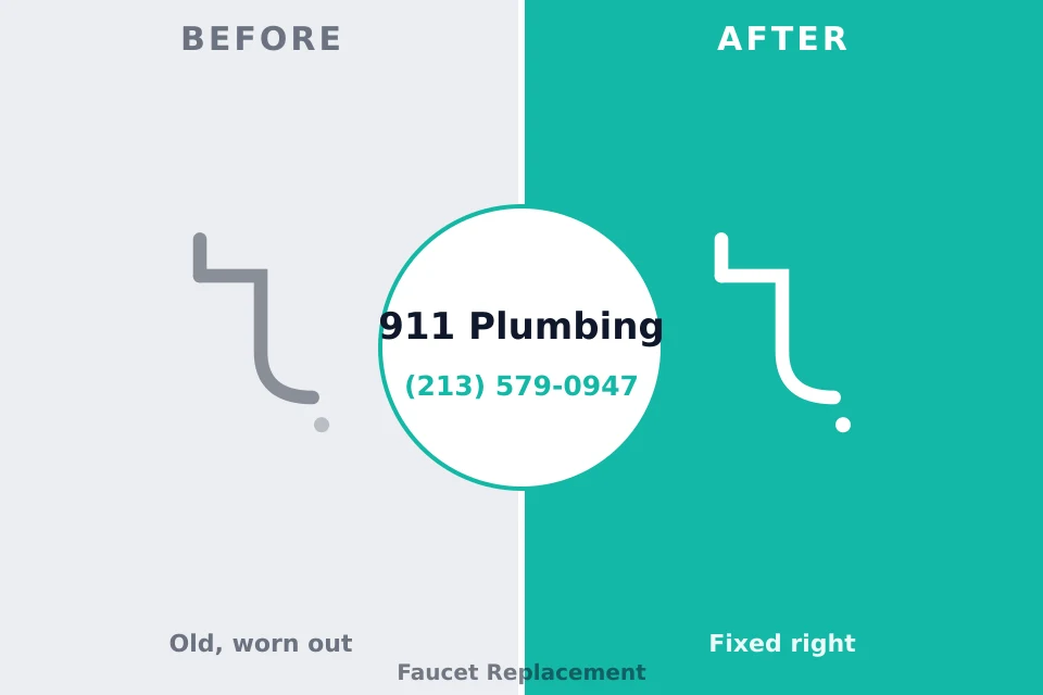 Before and after: plumbing company Gibraltar, MI